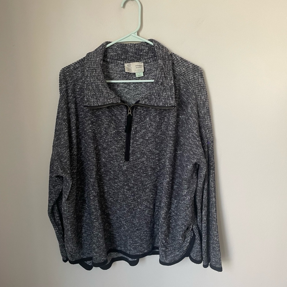 Anthropologie Saturday Sunday Gray Oversized Pullover